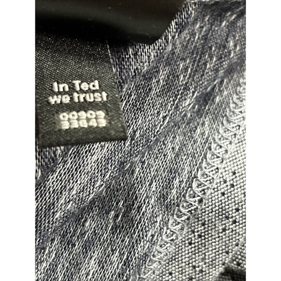 Ted Baker Trever Polo shirt XL Ted Size 5  Flip Cuff Slim Fit Long Sleeve Oxford - Picture 9 of 14